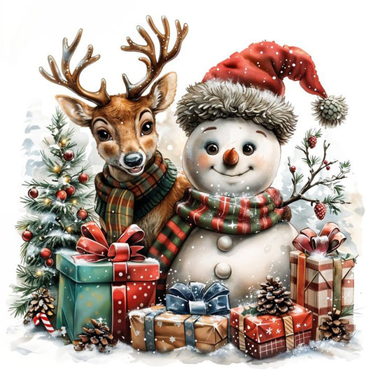 Diamond Painting - Full Square - Christmas snowman (40*40CM)
