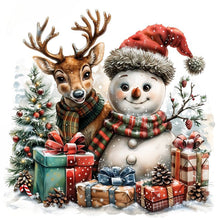 Load image into Gallery viewer, Diamond Painting - Full Square - Christmas snowman (40*40CM)
