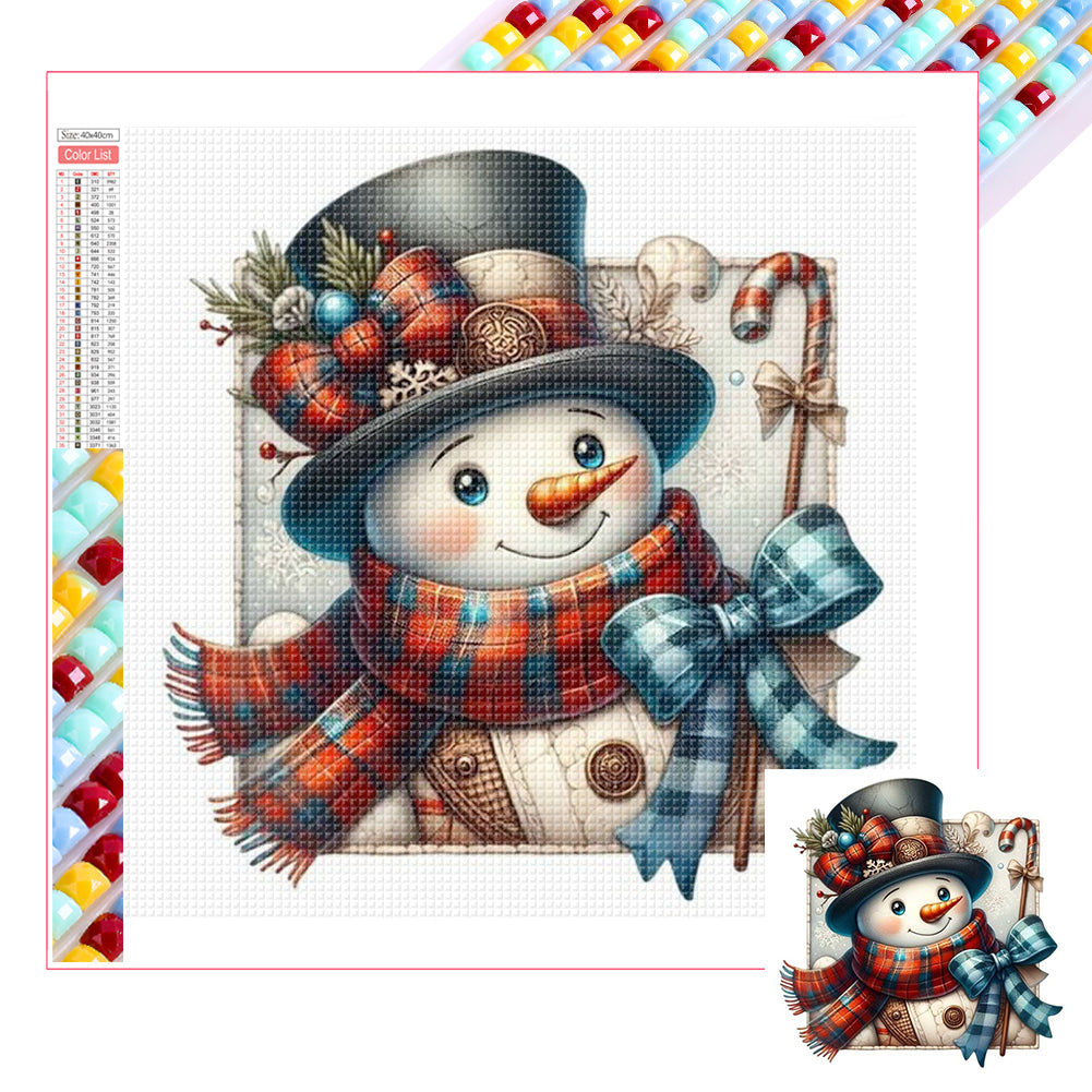 Diamond Painting - Full Square - Christmas snowman (40*40CM)