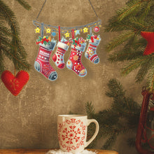 Load image into Gallery viewer, Acrylic Christmas Socks Diamond Painting Hanging Pendant for Garden Window Decor
