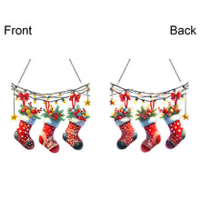 Load image into Gallery viewer, Acrylic Christmas Socks Diamond Painting Hanging Pendant for Garden Window Decor
