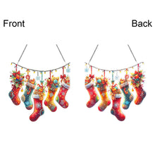 Load image into Gallery viewer, Acrylic Christmas Socks Diamond Painting Hanging Pendant for Garden Window Decor
