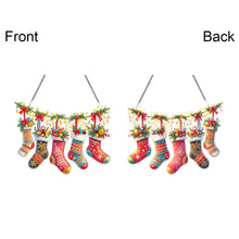 Load image into Gallery viewer, Acrylic Christmas Socks Diamond Painting Hanging Pendant for Garden Window Decor
