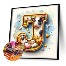 Load image into Gallery viewer, Diamond Painting - Full Round - Cow letter J (30*30CM)
