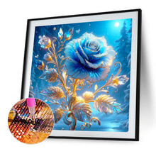 Load image into Gallery viewer, AB Diamond Painting - Full Round - Blue Roses at Night (40*40CM)
