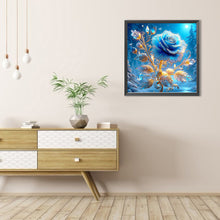 Load image into Gallery viewer, AB Diamond Painting - Full Round - Blue Roses at Night (40*40CM)
