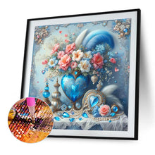 Load image into Gallery viewer, AB Diamond Painting - Full Round - Blue Still Life with Flowers (40*40CM)

