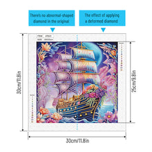 Load image into Gallery viewer, Diamond Painting - Partial Special Shaped - Framed Sailboat (30*30CM)
