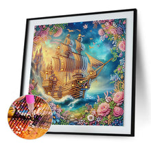 Load image into Gallery viewer, Diamond Painting - Partial Special Shaped - Framed Sailboat (30*30CM)
