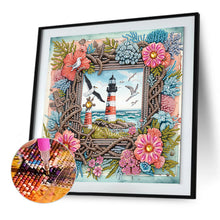 Load image into Gallery viewer, Diamond Painting - Partial Special Shaped - Framed Lighthouse (30*30CM)
