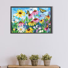Load image into Gallery viewer, Diamond Painting - Full Round - Butterfly flowers (60*40CM)
