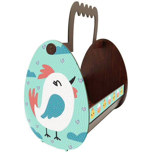 Wooden Special Shaped Easter Egg Bunny Diamond Painting DIY Basket for Beginners