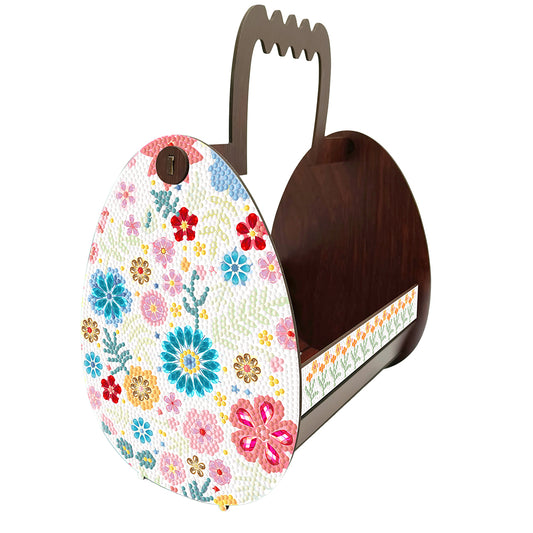 Wooden Special Shaped Easter Egg Bunny Diamond Painting DIY Basket for Beginners