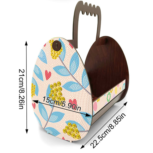 Wooden Special Shaped Easter Egg Bunny Diamond Painting DIY Basket for Beginners