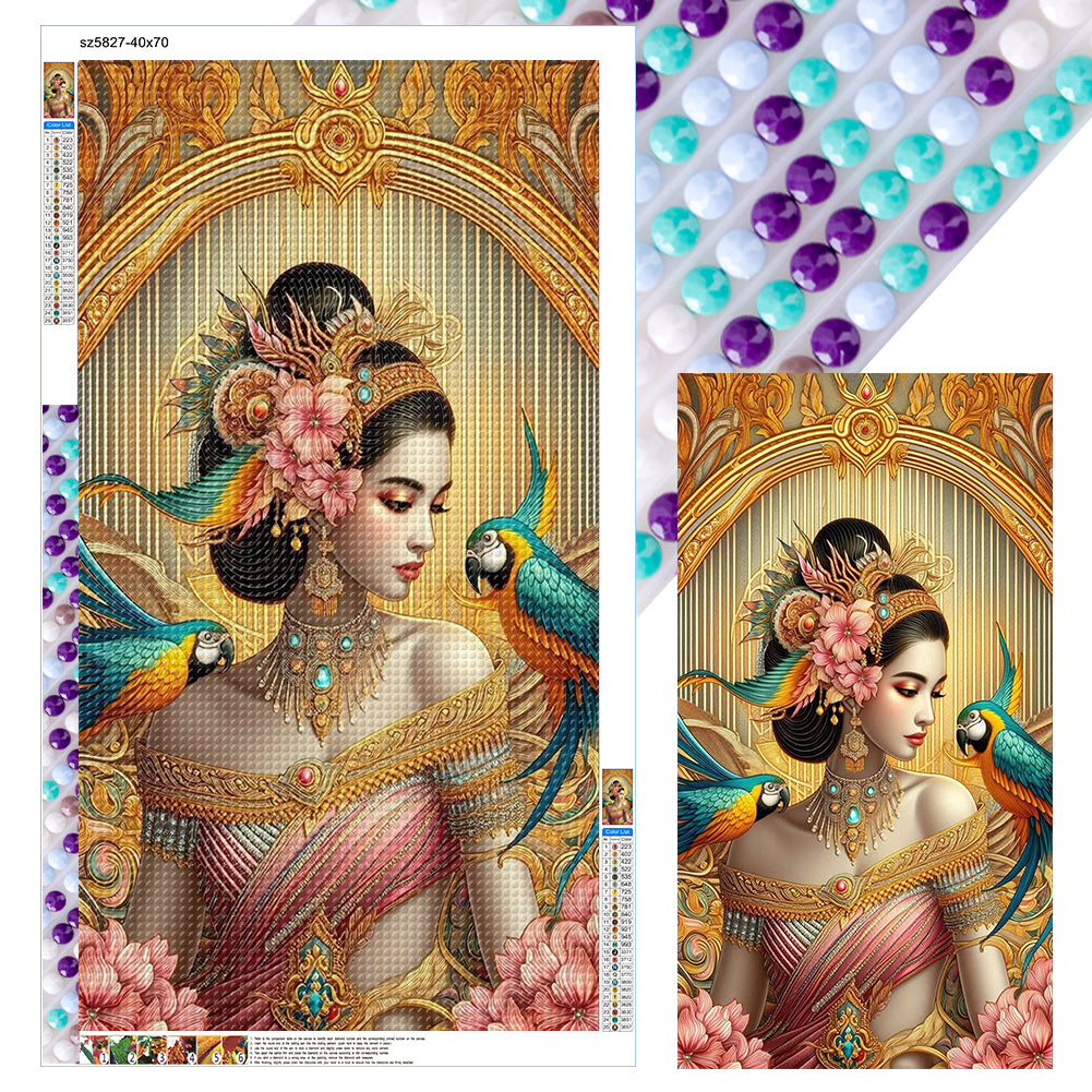 Diamond Painting - Full Round - Parrot Goddess (40*70CM)