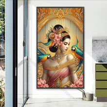 Load image into Gallery viewer, Diamond Painting - Full Round - Parrot Goddess (40*70CM)
