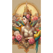 Load image into Gallery viewer, Diamond Painting - Full Round - Parrot Goddess (40*70CM)
