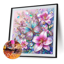 Load image into Gallery viewer, AB Diamond Painting - Full Round - Lily butterfly (40*40CM)
