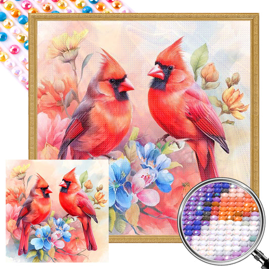 AB Diamond Painting - Full Round - Double cardinal (40*40CM)
