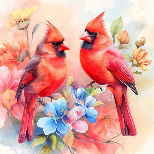 AB Diamond Painting - Full Round - Double cardinal (40*40CM)