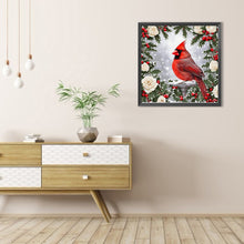 Load image into Gallery viewer, AB Diamond Painting - Full Round - Cardinal in wreath (40*40CM)
