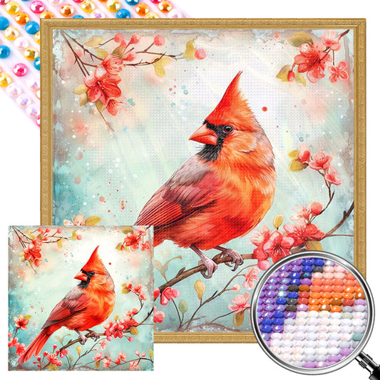 AB Diamond Painting - Full Round - Cardinal on branch (40*40CM)