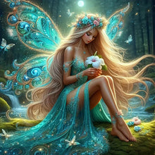Load image into Gallery viewer, Diamond Painting - Full Round - Butterfly Girl (40*40CM)
