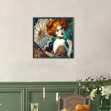 Load image into Gallery viewer, AB Diamond Painting - Full Round - Redhead Girl with Umbrella (40*40CM)
