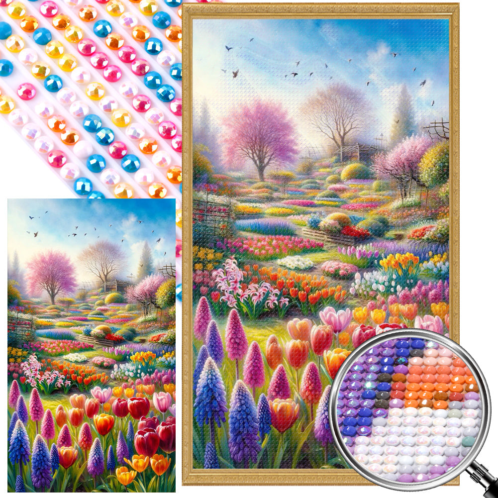 AB Diamond Painting - Full Round - Beautiful Flower Field (40*70CM)