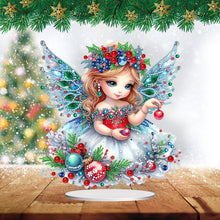 Load image into Gallery viewer, Acrylic Special Shape Christmas Girl Diamond Painting Tabletop Ornaments
