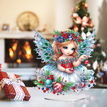 Load image into Gallery viewer, Acrylic Special Shape Christmas Girl Diamond Painting Tabletop Ornaments
