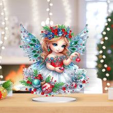 Load image into Gallery viewer, Acrylic Special Shape Christmas Girl Diamond Painting Tabletop Ornaments
