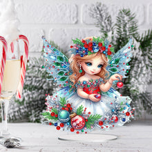 Load image into Gallery viewer, Acrylic Special Shape Christmas Girl Diamond Painting Tabletop Ornaments
