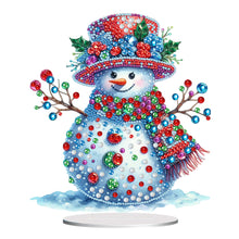 Load image into Gallery viewer, Acrylic Special Shape Christmas Snowman Diamond Painting Tabletop Ornaments
