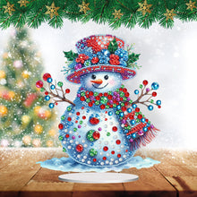 Load image into Gallery viewer, Acrylic Special Shape Christmas Snowman Diamond Painting Tabletop Ornaments
