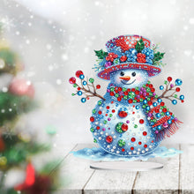 Load image into Gallery viewer, Acrylic Special Shape Christmas Snowman Diamond Painting Tabletop Ornaments
