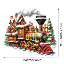Load image into Gallery viewer, Acrylic Special Shape Christmas Train Diamond Painting Tabletop Ornaments
