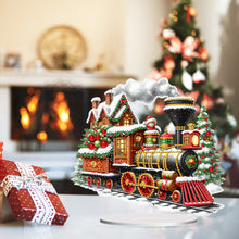 Load image into Gallery viewer, Acrylic Special Shape Christmas Train Diamond Painting Tabletop Ornaments
