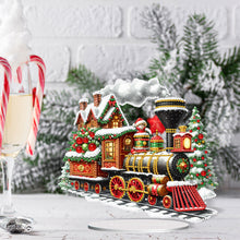 Load image into Gallery viewer, Acrylic Special Shape Christmas Train Diamond Painting Tabletop Ornaments
