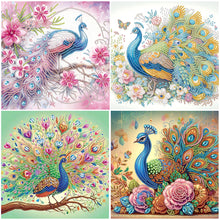 Load image into Gallery viewer, 4pcs Partial Special Diamond Painting Set - Peacock (30*30CM)
