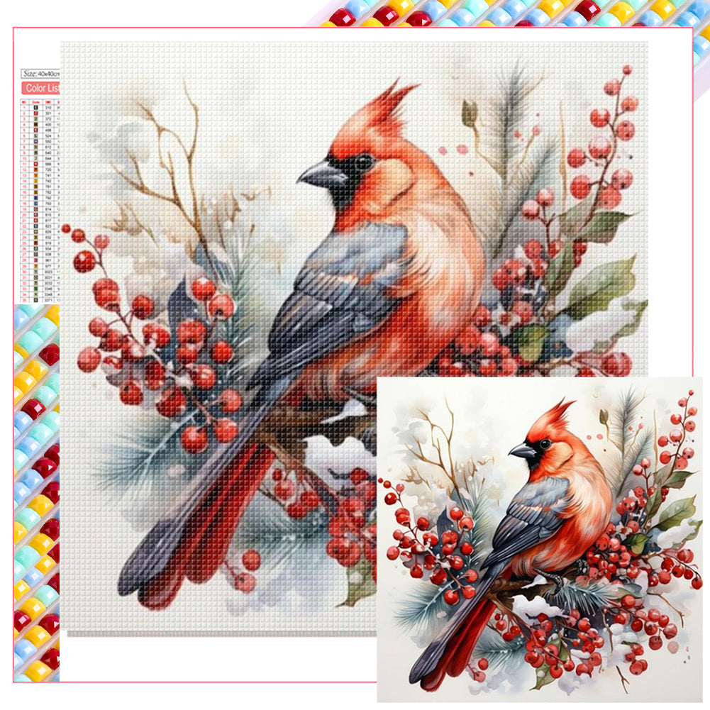 Diamond Painting - Full Square - Red Cardinal (40*40CM)