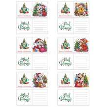 Load image into Gallery viewer, 6Pcs Dogs DIY Diamond Painting Card Diamond Drawing Card Diamond Daily Wish Card
