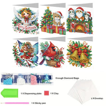 Load image into Gallery viewer, 6Pcs Dogs DIY Diamond Painting Card Diamond Drawing Card Diamond Daily Wish Card
