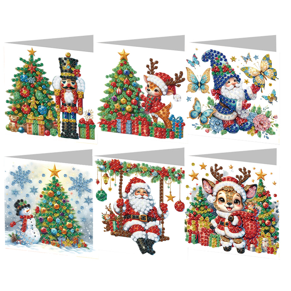 6Pcs Dogs DIY Diamond Painting Card Diamond Drawing Card Diamond Daily Wish Card