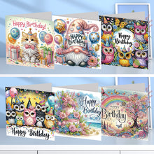 Load image into Gallery viewer, 6Pcs Gnome Diamond Drawing Card Diamond Daily Wish Card for Holiday Party Favors
