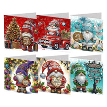 Load image into Gallery viewer, 6Pcs Gnome Diamond Drawing Card Diamond Daily Wish Card for Holiday Party Favors
