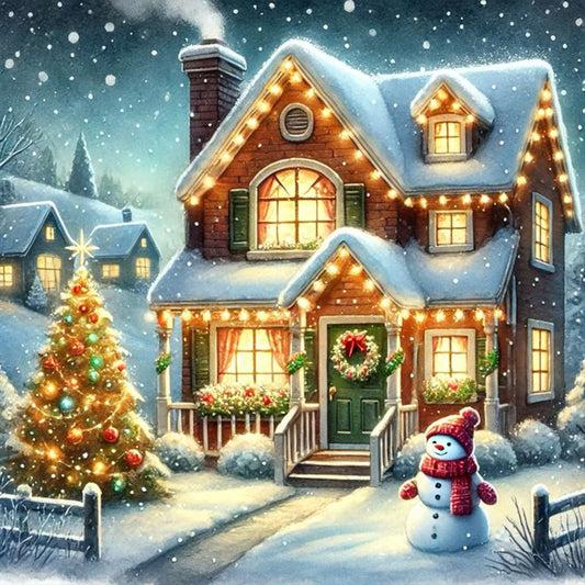 Diamond Painting - Full Square - Winter Snow Scenery (40*40CM)