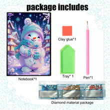 Load image into Gallery viewer, 50 Pages A5 Special Shaped Cartoon Snowman 5D Diamond Drawing Book Art for Teens
