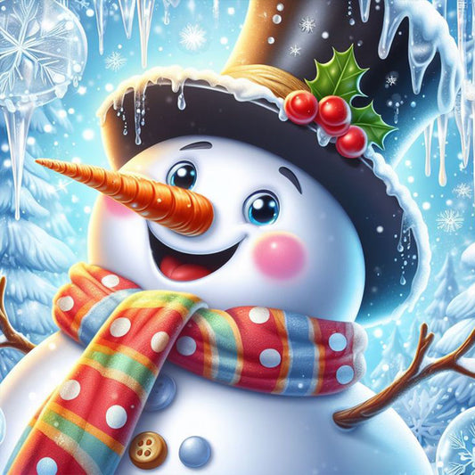 Diamond Painting - Full Square - Christmas snowman (30*30CM)