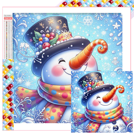 Diamond Painting - Full Square - Christmas snowman (30*30CM)